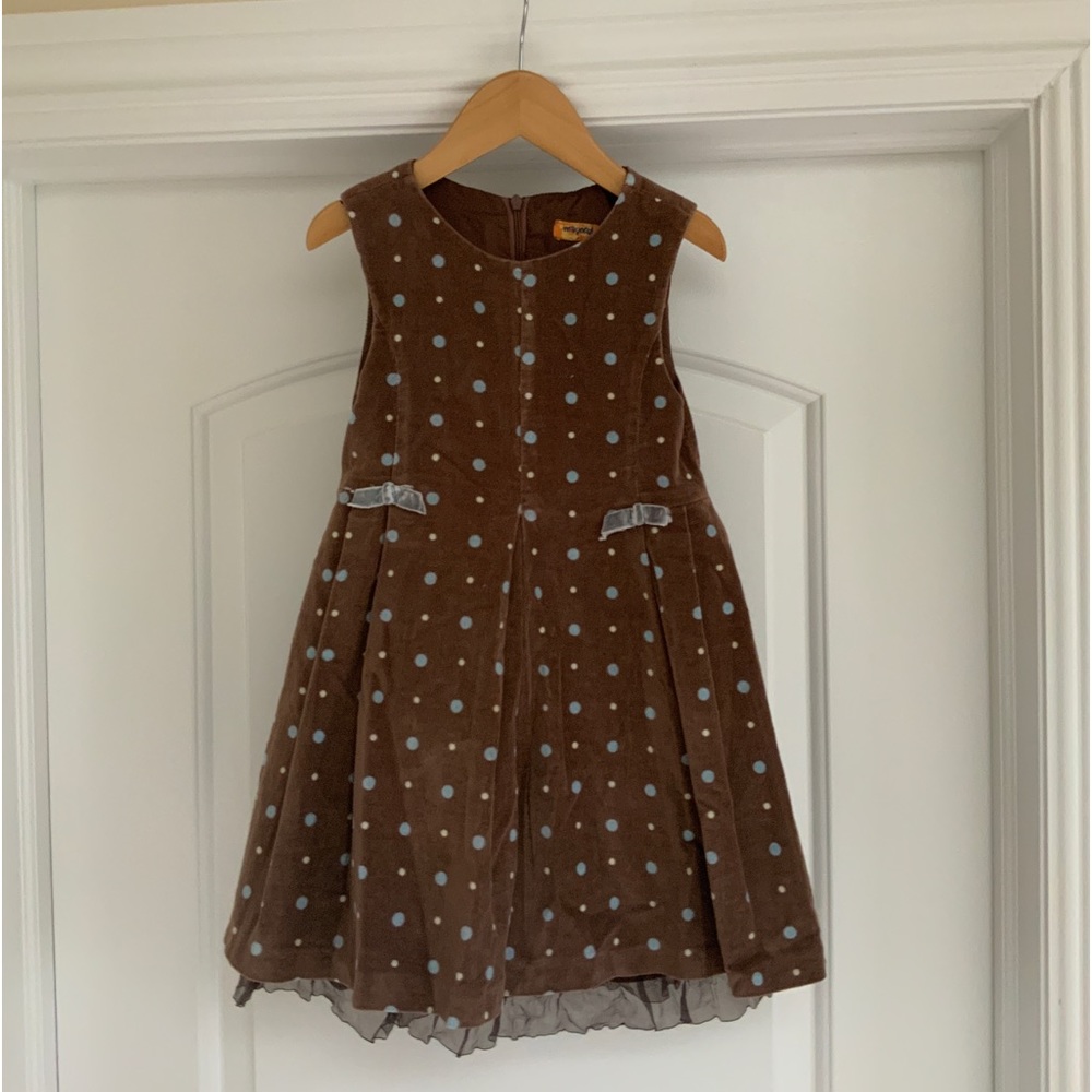 Mayoral Girls Fall Velvet Polka Dot Dress